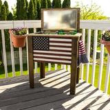 Backyard Expressions 57 Qt. Decorative Outdoor American Flag Cooler in Blue/Red | 31 H x 27 W x 18 D in | Wayfair 909939