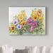 Trademark Fine Art 'Amber Pansies' Graphic Art Print on Wrapped Canvas in White/Black | 35 H x 47 W x 2 D in | Wayfair ALI30436-C3547GG