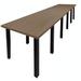 15' x 4' Standing Height Conference Table w/Square Post Legs