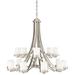 Kichler Hendrik 42 1/4" Wide Brushed Nickel 2-Tier 15-Light Chandelier