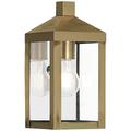 Nyack 10 1/2" High Antique Brass Outdoor Wall Light