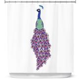 East Urban Home Peacock Single Shower Curtain Polyester in Pink | 72 H x 69 W in | Wayfair B83461DBB9044988B295680407703643