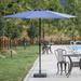 Breakwater Bay Eilerman 9' Outdoor Market Umbrella w/ Base Metal in Blue/Navy | Wayfair 8E0782B207724F66BE5753734B4686E5