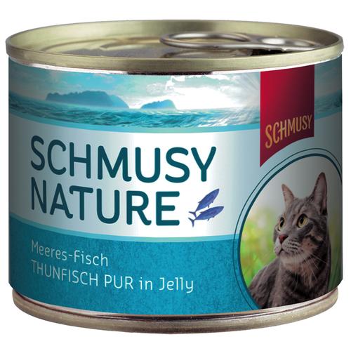 12 x 185g Nature-Thunfisch Pur Schmusy Katzenfutter nass