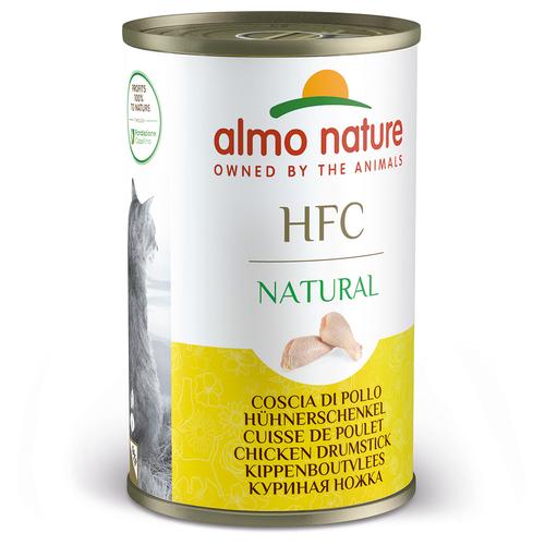 6 x 140g HFC Natural Hühnerschenkel Almo Nature Classic Katzenfutter nass