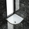 ELEGANT 900 x 900 x 40 mm Quadrant Stone Tray for Bathroom Shower Enclosure Corner Glass Door Waste Trap