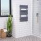 Warmehaus Bathroom Flat Panel 300 w Electric & Dual Fuel Heated Warming Towel Rail Radiator Rad 800 x 450 mm