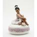 Harriet Bee Hawking African American Ballerina Trinket Decorative Box, Solid Wood in Brown/Pink | 3.63 H x 2.88 W x 2.88 D in | Wayfair