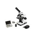 Celestron 44128 CM800 Zusammengesetztes Mikroskop mit 40x-800x Vergrößerung, 3 AA-Batterien, 10 vorbereitete Objektträger, 10x und 20x Okulare, AC-Adapter
