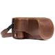 MegaGear MG1180 Ever Ready Leather Case and Strap with Battery Access for Canon EOS M6 Camera - Dark Brown