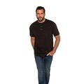 JP 1880 Men's Big & Tall 2 Pack Slim Fit Cotton Henley Tees Black XXXXX-Large 708420 10-5XL