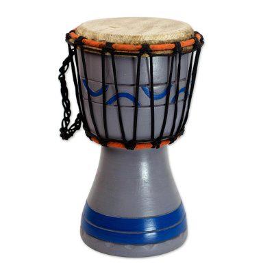 Anomabu Waves,'Handcrafted Grey and Blue Authentic...