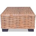 vidaXL Tavolino da Salotto in Rattan Naturale 45x45x30 cm