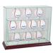 Ten Baseball Upright Perfect Cases and Frames 14" x 4" Glass Baseball Ball Display Case | 12 H x 14 W x 4 D in | Wayfair 10UPBSB-C