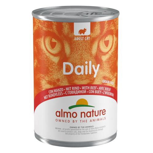 48x400g Rind Almo Nature Daily Menu Katzenfutter nass