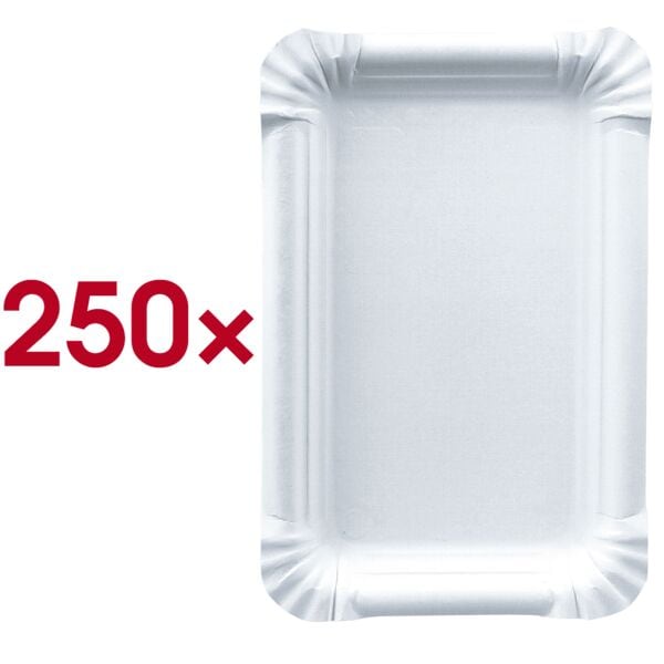Papstar 250er-Pack Einweg-Teller »pure« aus Frischfaserkarton 13x20 cm weiß, 13x20 cm Image