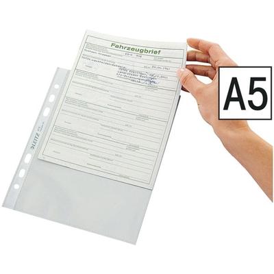 Leitz Prospekthüllen »4775« A5 glasklar - 100 Stück transparent, 17.1x21.6 cm