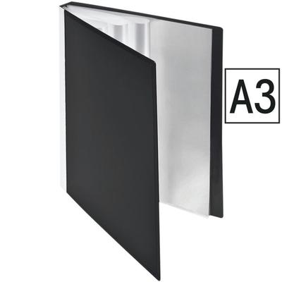 Präsentations-Sichtbuch »Premium« A3 30 Hüllen schwarz, Foldersys, 32.5x43 cm