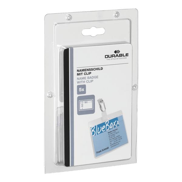 Durable Namensschilder 90x60 mm 861219 transparent, 9x6 cm Image