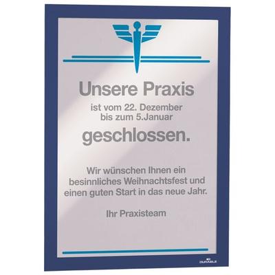 Durable Info-Rahmen DIN A4 »Duraframe 4872« selbstklebend mit Magnetdeckel blau, 23.8x32.4 cm Image
