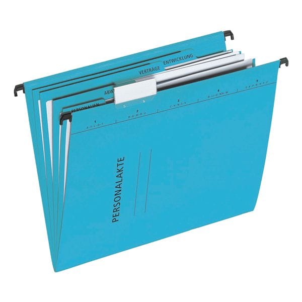 Pagna Personalhefter mit 5 Fächern bei 4 vorbedruckten Taben blau, 34.5x24.5 cm Image