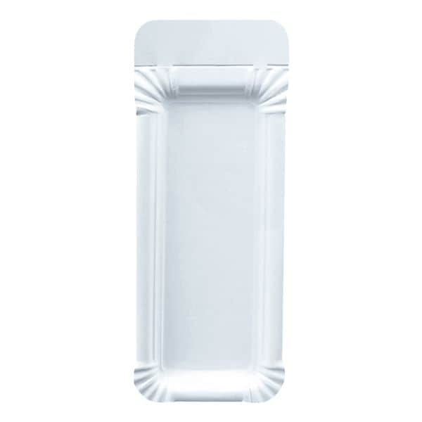Papstar 250er-Pack Einweg-Teller mit Anfasser »pure« aus Frischfaserkarton 8x21 cm weiß, 8x21 cm Image