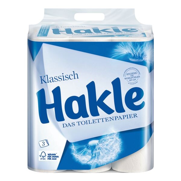 Hakle Toilettenpapier »Klassisch« 3-lagig - 24 Rollen schwarz Image