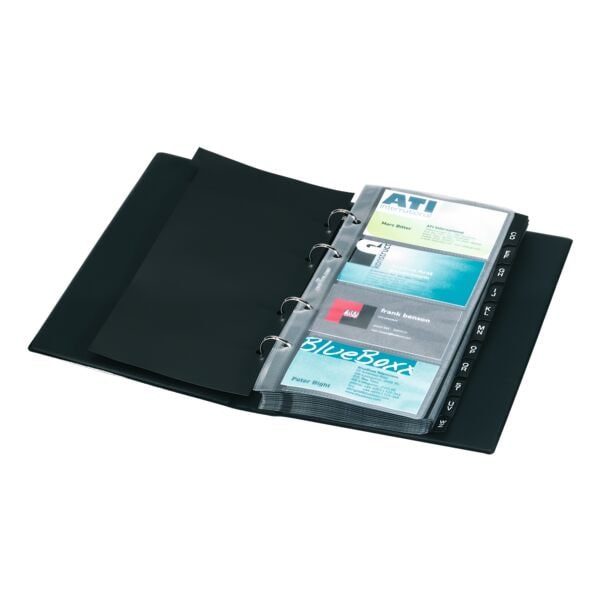 Durable Visitenkartenmappe mit Ringmechanik »Visifix« grau, 14.5x25.5 cm Image