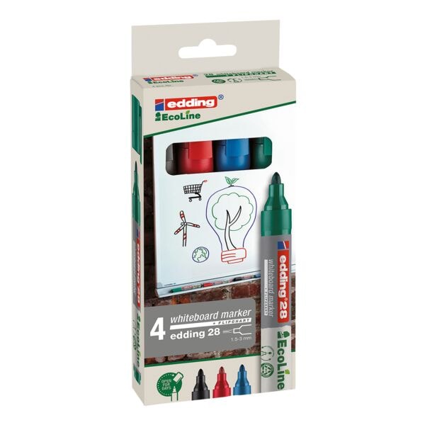 Edding 4er-Pack Whiteboard-Marker »28 EcoLine« Image