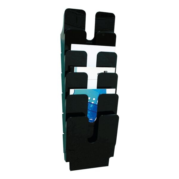 Durable Wand-Prospekthalter »Flexiplus 1700008« für A4 hoch schwarz, 24.7x74.5x2.3 cm