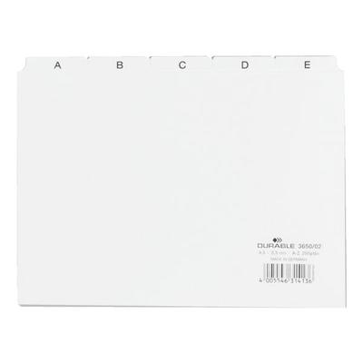 Leitregister A5 (148 x 210 mm), A-Z weiß, Durable, 21x14.8 cm