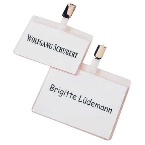 Namensschilder 90×54 mm transparent, OTTO Office, 9×5.4 cm
