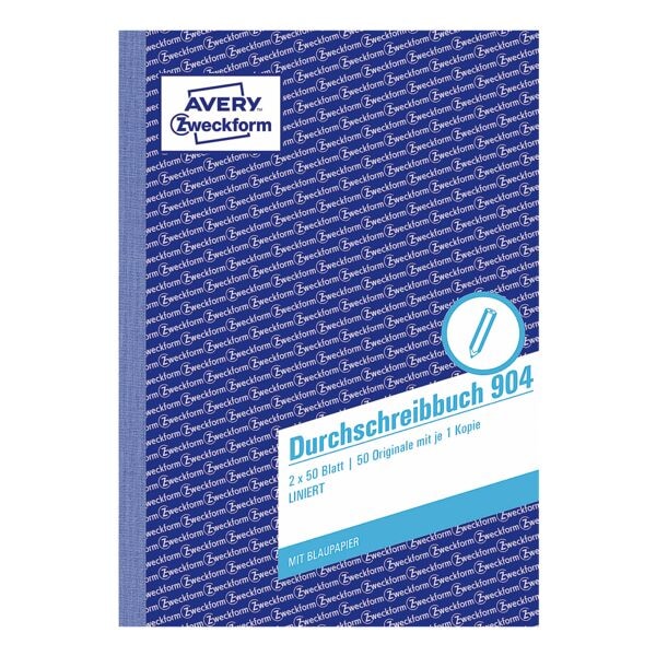 Avery Zweckform Formularbuch 904 »Durchschreibebuch« weiß, 14.8x21 cm Image