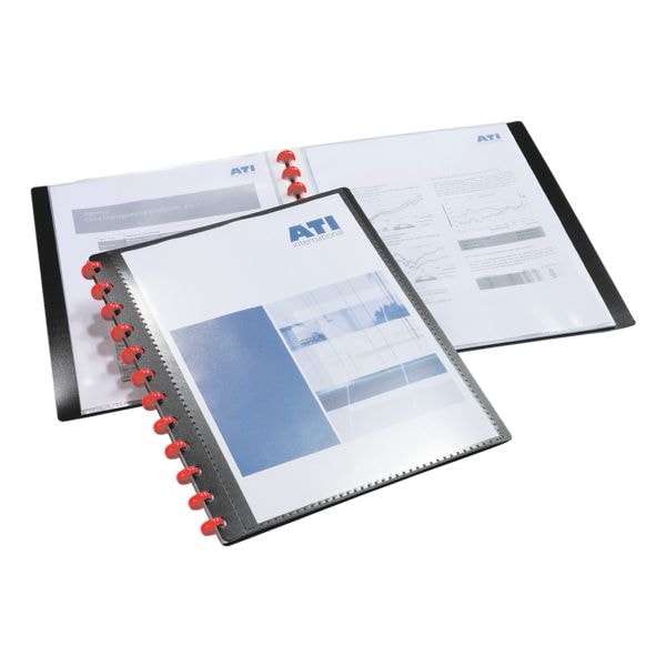 Durable Präsentationsmappe »Duralook Easy Plus« 12 Ringe, A4, Rückenbreite 18 mm schwarz, 26x31 cm Image