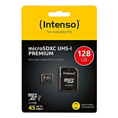 microSDXC-Speicherkarte »Premium«, 128GB, Intenso, 1.1x1.5x0.1 cm