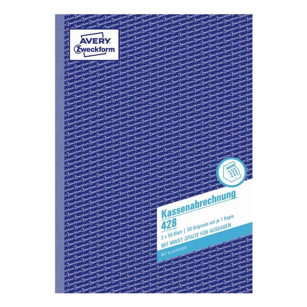 Avery Zweckform Formularbuch »Kassenabrechnung« (Ausgaben) gelb, 21x29.7 cm Image