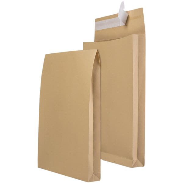 Mailmedia Faltentaschen mit Steh-/Klotzboden braun, 35.3x25 cm Image