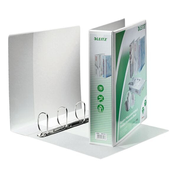 Leitz Präsentationsringbuch »4287« 4 Ringe, A4 Maxi, Rückenbreite 77 mm weiß, 7.7x31.8 cm Image