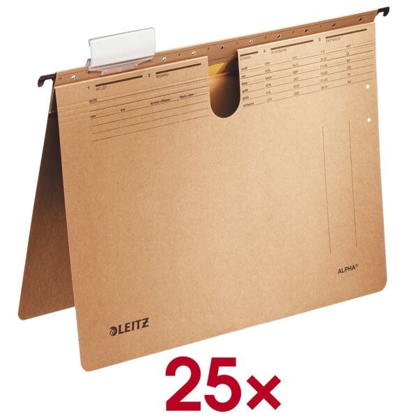 Leitz Hängehefter »Alpha 1914« 25 Stück (1914-00-00) braun, 34.8x26.8 cm Image