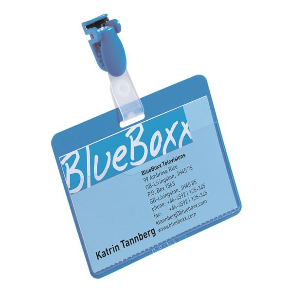 Durable Farbige Namensschilder 90x60 mm blau, 9x6 cm Image