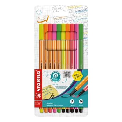 Stabilo Fineliner-Set »point 88 neon« und »Pen 68« grün
