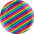 Creative Converting Rainbow Foil Paper Plate in Blue/Green/Pink | Wayfair DTC335531DPLT