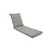 Astoria Grand La Jolla Pretty Witty Reef Indoor/Outdoor Chaise Lounge Cushion Polyester in Gray | 3 H x 23 W x 80 D in | Wayfair