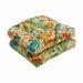 Bay Isle Home™ Botanical Glow Tiger Lily Outdoor Cushion Polyester in Blue/Gray/Green | 5 H x 19 W x 19 D in | Wayfair