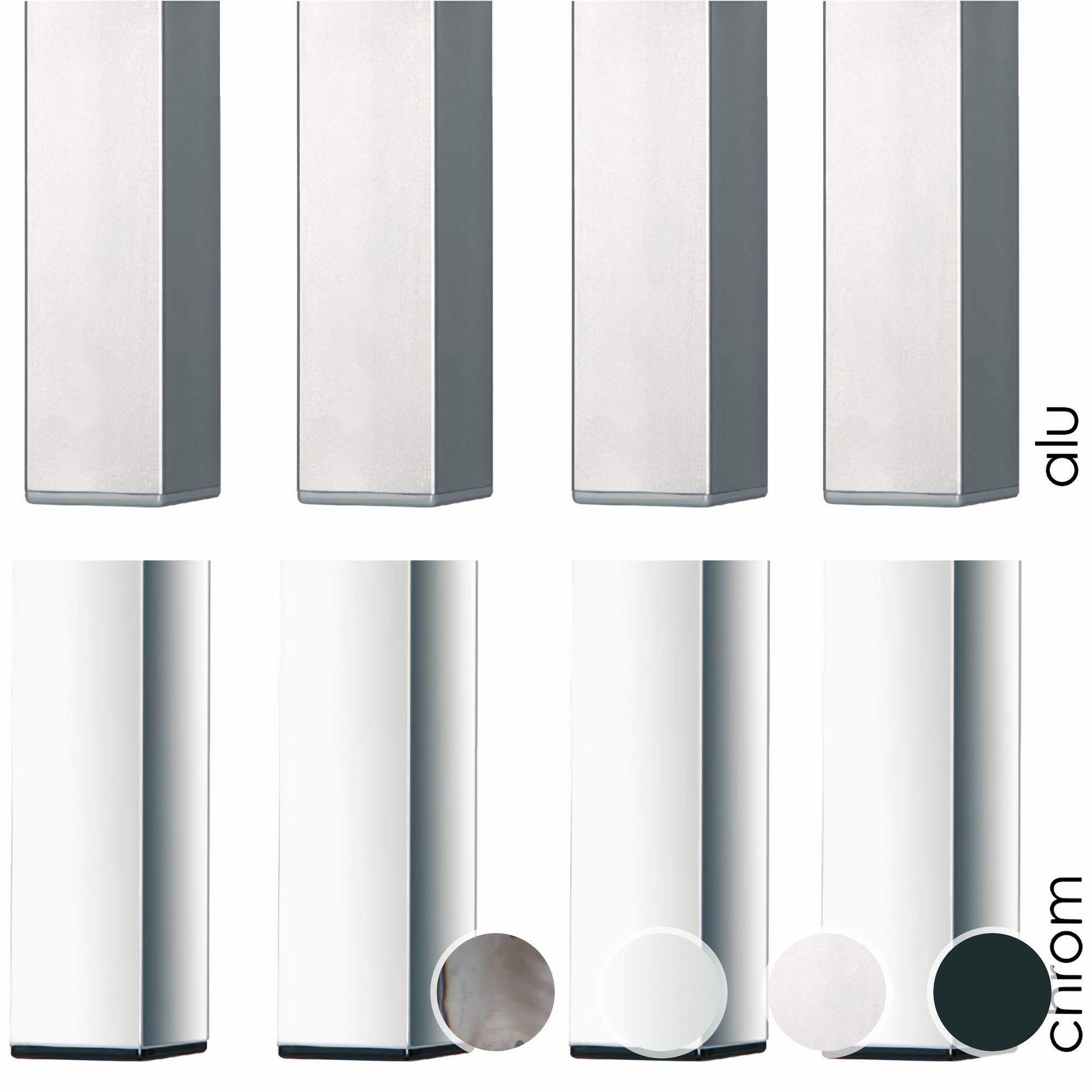 Hasena Füsse Caro 4er-Set / 20 cm / Anthrazit