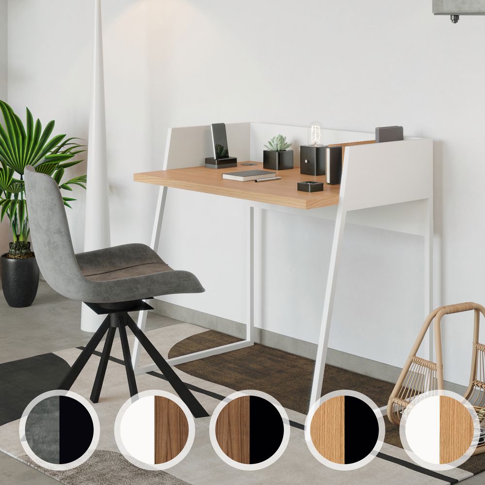 TemaHome »Volga« Schreibtisch Weiß - Eiche