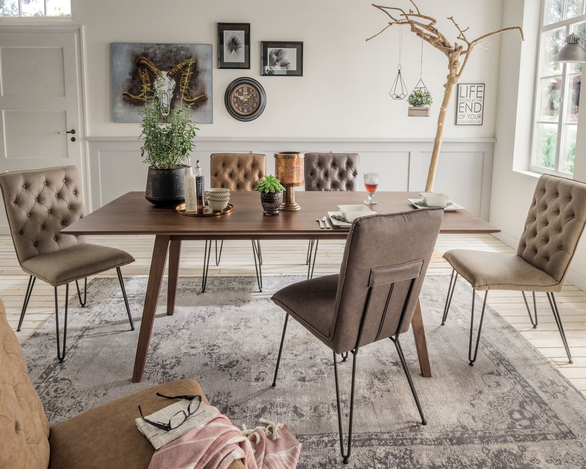 designline »Levi« Polsterstuhl Anthrazit 434