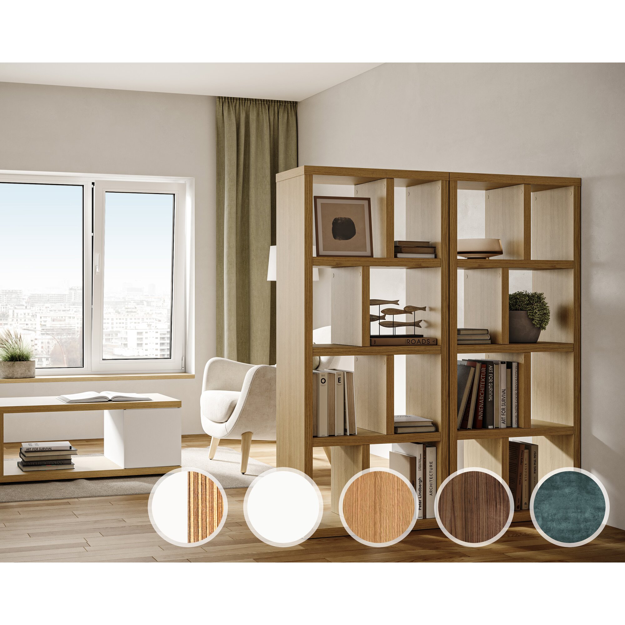 TemaHome »Berlin« Regal 4 Levels 150 cm / Eiche