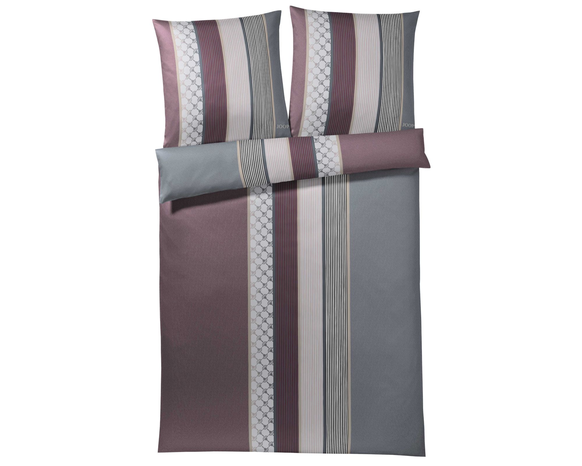 JOOP! »Cornflower Stripes« Deep Wine 4069-01 Bettbezug (Bettwäsche) / 155x200 cm Image