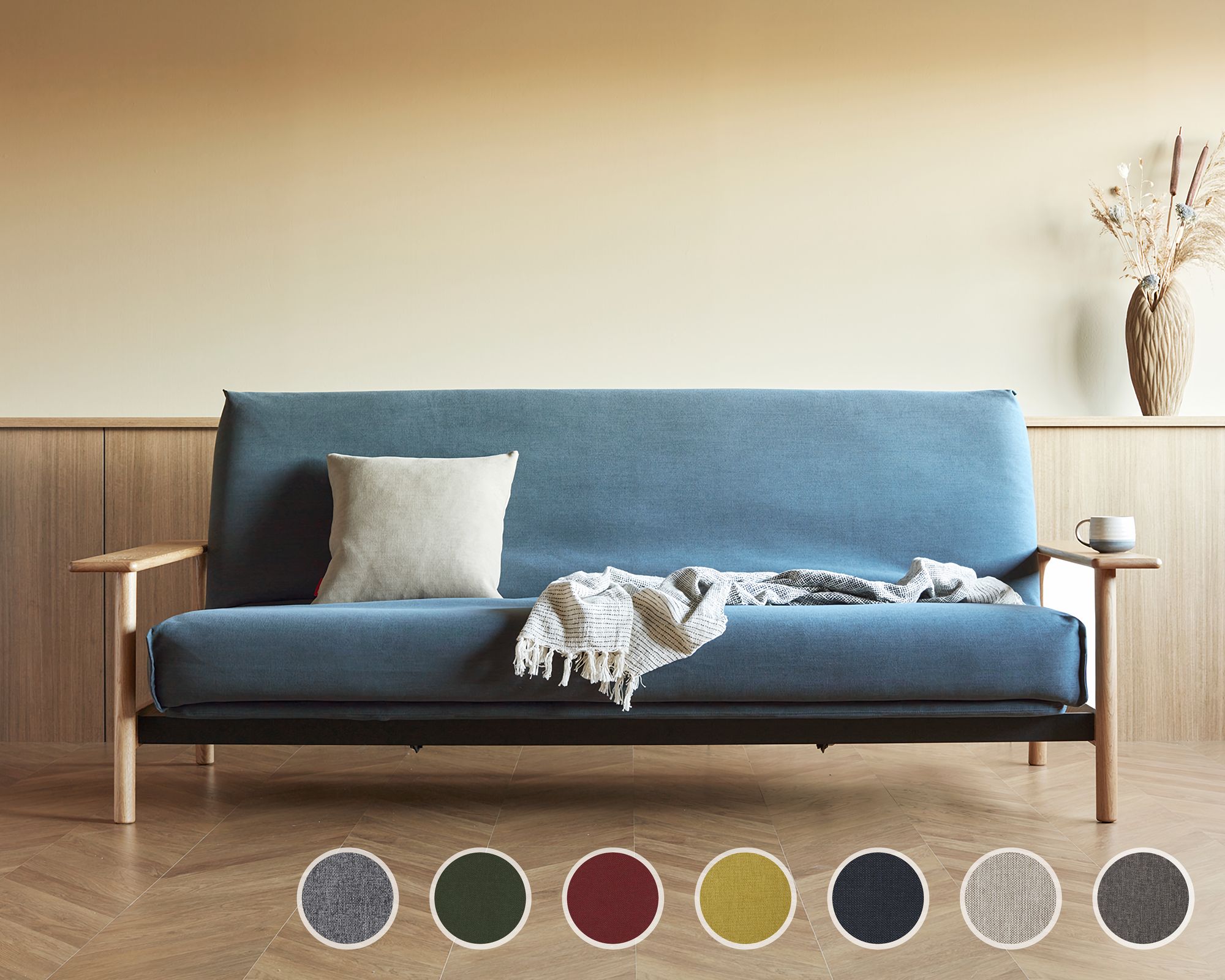 Innovation Balder Multifunktionales Klappsofa 140x200 cm / 561 Rot / Spring / ohne Bezug